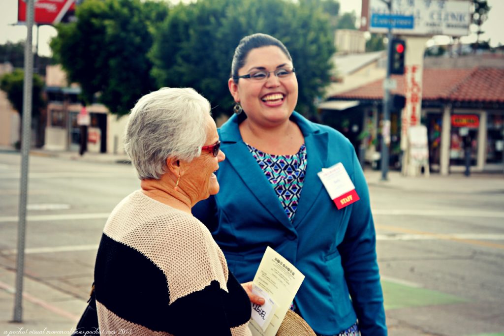 Isela interacts with a VITA guest